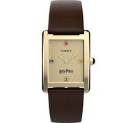 Timex Women's Harry Potter x Hailey Hogwarts 24mm Watch - Brown Two- Piece Quick Release Champagne Dial Gold-Tone Case