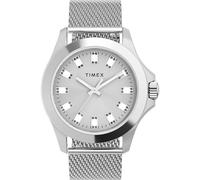 Timex Women's Kaia 38mm Watch - Stainless Steel Mesh Bracelet Quick Release Silver-Tone Dial Silver-Tone Case