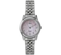 Timex Women's Main Street 25mm Watch - Silver-Tone Expansion Band Mother of Pearl Dial Silver-Tone Case, Silver, bracelet