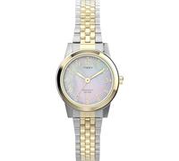 Timex Women's Main Street 25mm Watch - Silver-Tone Expansion Band Mother of Pearl Dial Silver-Tone Case, Two-Tone/Mother of Pearl/Two-Tone, Modern