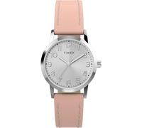 Timex Women's Main Street 30mm Watch - Pink Strap Silver-Tone Dial Silver-Tone Case