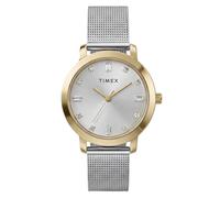 Timex Women's Main Street 31mm Watch - Silver-Tone Mesh Bracelet Silver-Tone Dial Gold-Tone Case