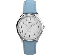 Timex Women's Modern Easy Reader 32mm Watch, Blue/Silver-Tone/White