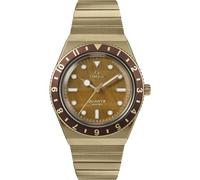 Timex Women's Q 36mm Watch, Gold/Gold/Brown