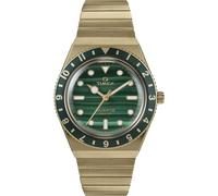 Timex Women's Q 36mm Watch, Gold-Tone/Gold-Tone/Green