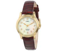 Timex Women's T21693 Essex Avenue Burgundy Croco Pattern Leather Strap Watch