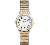 Timex Women's T2H491 Easy Reader 25mm Two-Tone Stainless Steel Expansion Band Watch, Two-Tone Extra-Long, 25 mm, Quartz Watch,Chronograph