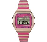 Timex Women's T80 36mm Watch - Rose Gold-Tone Expansion Band Pink Dial Rose Gold-Tone Case, Rose Gold-Tone, Modern