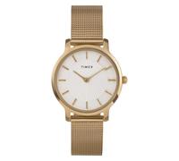 Timex Women's Transcend 34 mm Watch - Gold-Tone Mesh Bracelet and Silver-Tone Dial TW2Y10300