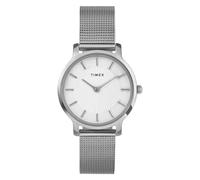 Timex Women's Transcend 34 mm Watch - Silver-Tone Mesh Bracelet and Silver-Tone Dial TW2Y10200
