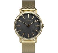 Timex Women's Transcend Celestial 34mm Watch, Gold/black, 34 mm Transcend with Crystals 3-Hand Mesh Band Watch