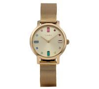 Timex Women's Trend Gold-Tone Dial Stainless Steel Bracelet Watch TW2Y26400 | Acotis - Brass / Mineral Glass / Stainless Steel