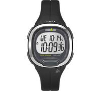 Timex Women's TW5M19600 Ironman Transit Mid-Size Black/Silver-Tone Resin Strap Watch