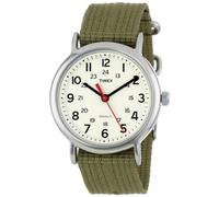 Timex Women's Weekender Olive Slip Through Nylon Strap Cream T2N651GP