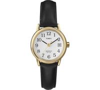 Timex Women's White Black Leather Strap T2H341 Watch