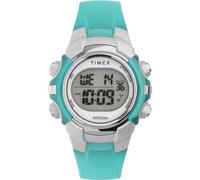 Timex Youth 33 mm Digital Watch - Blue Resin Strap Digital Dial Silver-Tone Case TW5M61400