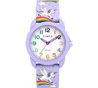 Timex Youth Kids Watch 30mm Purple Strap White Dial Purple Case