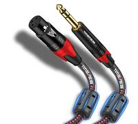 TIMEYES 1/4'' TRS to XLR Female Cord 30M, 6.5mm to XLR 3-Pin Female Microphone Cable, XLR to 6.35mm TRS Jack Stereo Instrument Cord, Balanced Quarter Inch TRS to XLR Plug Mic Cable 6.5mm to XLR 100FT