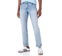 Timezone Men's Slim EduardoTZ, Aqua Blue wash, 33/34