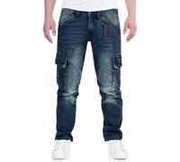 Timezone Regular RogerTZ Roger Men's Cargo Trousers Casual Modern, Light Royal Wash, 34 W/30 L