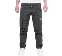 Timezone RogerTZ Roger Men's Casual Modern Cargo Trousers, Graphite Blue, 30 W/30 L