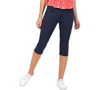 Timezone Women's Slim Salometz 3/4 Short, Blue (Total Eclipse 3393), W28 (Size: 28)