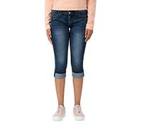 Timezone Women's Slim Talitz 3/4 Short, Blue (Skylight Blue Wash 3336), W28 (Size: 28)