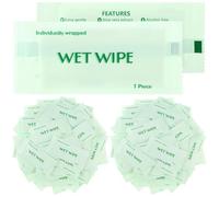 Timgle 300 Pack Individually Wrapped Wet Wipes Bulk Individual Hand Wipes Unscented Wipes Packets, Wet Napkins Clean Hands Quickly for Travel Homeless Restaurant Barbecue Wedding (Green,Green Tea)