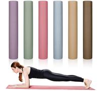 Timgle 6 Pack Yoga Mats Bulk Non Slip Exercise Yoga Mat Thick Anti Slip Tear Resistant Sports Gym for Fitness Stretching Home Workout and Studio(Colorful,68" X 24" X 4mm)