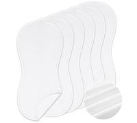 Timgle 6 Pcs 13 x 29 in Peanut Shape Changing Pad Liner Portable Soft Washable Reusable Changing Pad Liner Waterproof Easy to Clean(White)