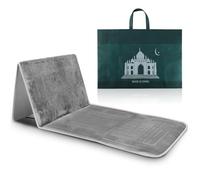 Timgle Foldable Prayer Mat Prayer Rug with Backrest Folding Meditation Chair with Storage Bag Soft Meditation Rug Praying Mat Praying Carpet for Rest Men Women Prayer Ramadan Eid, Muslim Gift (Gray)