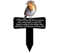Timgle Robin Grave Marker - Cemetery Decorations for Mother's Day, 11.8 x 7.4 Inch