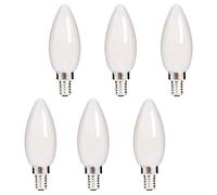 TIMI Lighting LED Candelabra Bulb, 40W Equivalent LED Chandelier Bulb, Dimmable LED Lamp Bulb E12 Base, Warm White 2700K LED Filament Bulb, Milky White Tinted, 4W 300 Lumens 360° Beam Angle, 6 Pack