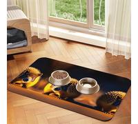 Timid Hedgehog Pet Absorbent Leather Non-Slip Feeding Mat 40x60cm, Quick Drying, Waterproof, Washable Bowl Mat
