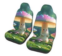 Timid Toadstools Print Auto Seats Protectors Set Of 2 Stain Resistant Seat Covers Car Front Easy To Install Car Seat Protector For Men Trucks Four Seasons