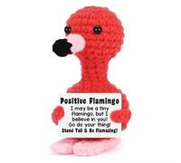 TIMIFUN Emotional Support Plushies, Funny Positive Doll, Cute Crochet Doll, Fun Things Gag Weird Stuff Gifts for Best Friend, Coworkers, Girlfriend, Men Friend, Boyfriend, Husband (Flamingo)