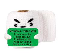 TIMIFUN Emotional Support Plushies, Funny Positive Doll, Cute Crochet Doll, Fun Things Gag Weird Stuff Gifts for Best Friend, Coworkers, Girlfriend, Men Friend, Boyfriend, Husband (Toilet Paper Roll)
