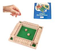 TIMIFUN Shut The Box Dice Game Wooden Board for 2-4 Players, Family Wooden Tabletop Math Game, Classics Tabletop Version Games for Kids & Adults for Classroom, Home, Party or Bar (Green, Color Box)