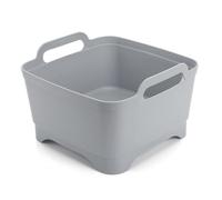 TIMIFUN Washing Up Bowl with Sink Plug Strainer, Sink Strainer, Square Washing Up Bowl, Wash Drain Kitchen Washing Up Bowl with Handles and Draining Plug