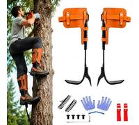 timiland Crampons, tree climbing, tree climbing equipment, height adjustable and with cowhide strap, tree climbing shoes, non-slip climbing spike set for forest camping, fruit harvesting.