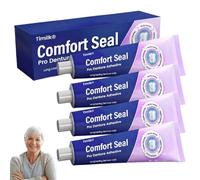 Timilk Comfort Seal Pro Denture Adhesive, Secure Denture Adhesive, Thermoplastic Denture Adhesive, Comfortable Refit, Long Lasting, Acts as Soft Reliner (4)
