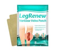 Timilk Leg Renew Vari-cose Veins Patch, Professional Varicose V-eins Treat-ment, Body Care Patch, Quick Moisture Boost, Lightweight, 8pcs, For Business Trip Outdoor School Home Use