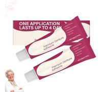 Timilk Premium Denture Adhesive, Advanced Denture Adhesives, Timilk denture Glue, Dental Glue for Teeth - Secure Dentures Grip for Up to 4 Days (2)