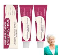 Timilk UltraBond Premium Denture Adhesive - Timilk Denture Bond, Dentures Fixation Dental Glue for False Teeth, Secure Thermoplastic Denture Adhesive, Dental Glue for Teeth, Women Men (2 Pcs)