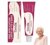 Timilk UltraBond Premium Denture Adhesive, Timilk Denture Bond, Secure Thermoplastic Denture Adhesive, Secure Denture Grip for Up to 4 Days (1)