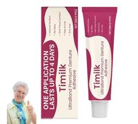 Timilke Denture Adhesives, Timilke UltraBond Premium Denture Adhesive, Denture Adhesives Gel, Timilk AllDay Secure Denture Bond, Teeth Adhesive, Dentures Fixation Dental Glue for False Teeth (1)