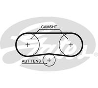 Timing Belt 464mm Length Belt Drive Fits Audi Seat Skoda VW GATES 5516XS