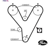 Timing belt 5228XS GATES for MITSUBISHI CHRYSLER HYUNDAI DODGE PLYMOUTH
