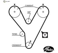 Timing belt 5228XS GATES for MITSUBISHI CHRYSLER HYUNDAI DODGE PLYMOUTH