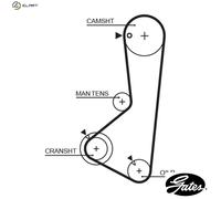 Gates Timing Belt 5256XS